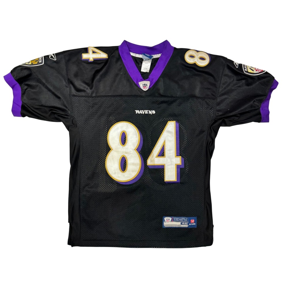Reebok Baltimore Ravens NFL Jersey 84 Custom Names Mens 48 Black Onfield Mesh